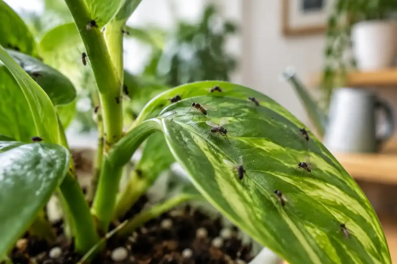 Mouches dans les plantes vertes : pourquoi apparaissent-elles, sont-elles dangereuses et comment les éliminer ?