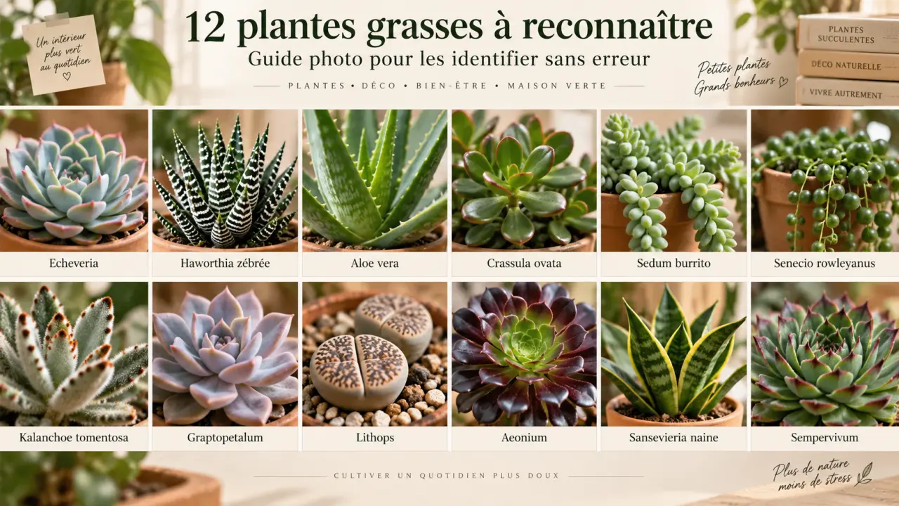 12 plantes grasses en photos et leurs noms pour les reconnaître sans erreur