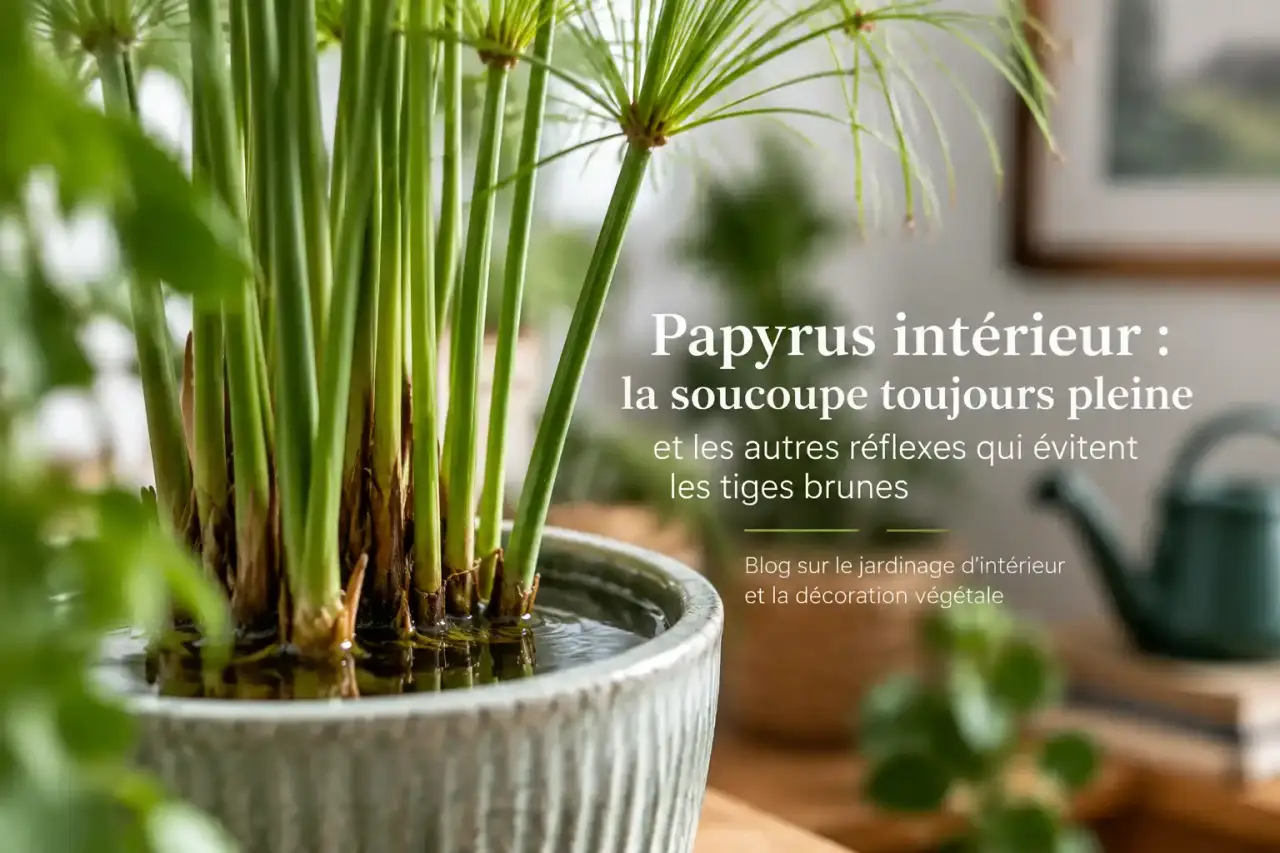Papyrus intérieur : la soucoupe toujours pleine, et les autres réflexes qui évitent les tiges brunes