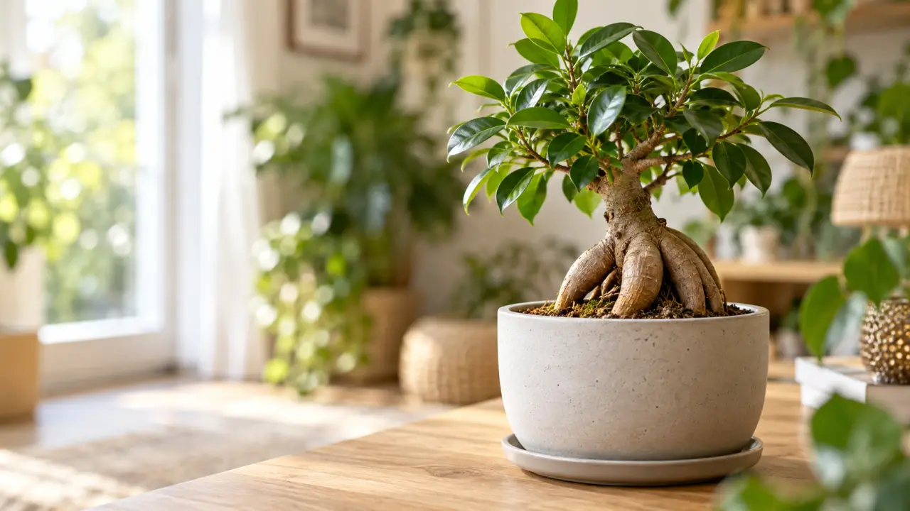 Entretien du ficus ginseng : assez de lumière, jamais d’eau stagnante