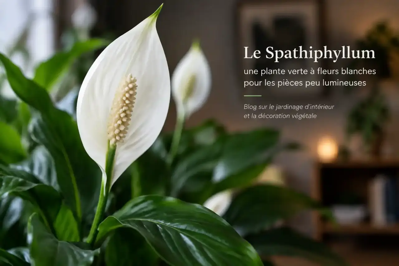 Le Spathiphyllum, une plante verte à fleurs blanches pour les pièces peu lumineuses