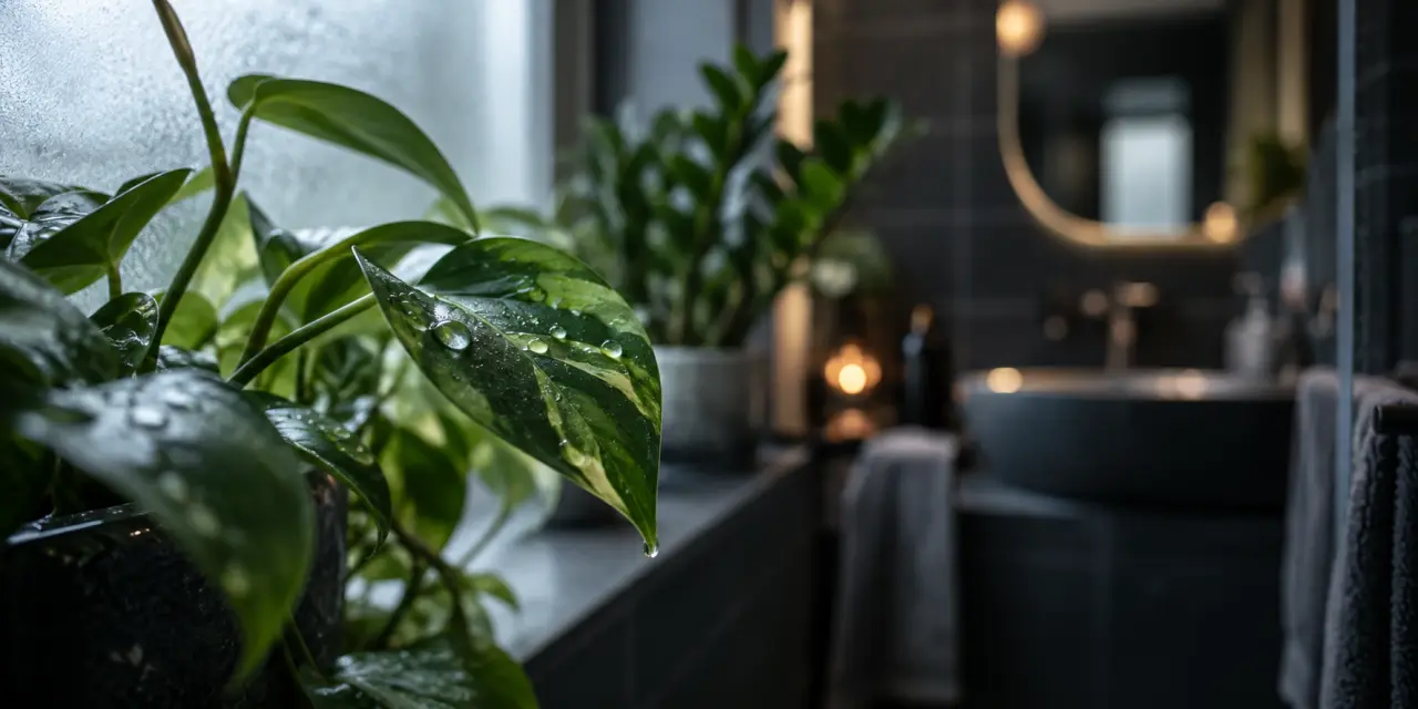 Une plante pour salle de bain sombre a besoin de lumière, pas de plus d’eau